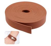 Cordon Plat en Cuir, Lanière Simili- Cuir Double Face 5m pour Artisanat et Bracelets 1.4 mm D'épaisseur Bande de Garniture pour Projets DIY - Cordon Tressé et Lacet Polyvalent pour Créations Manuelles