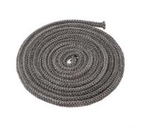 Cordon plat pour poêle, Joint de porte coupe-feu for poêle à bois, corde en fibre verre noire, 8-12mm x 2-3m(8mm x 3m)
