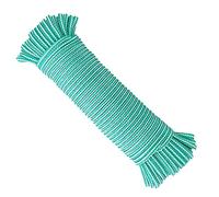 Cordon Polypropylène Haute Ténacité Tressé. Corde a Linge Exterieur. Fabriqué en Espagne, pour Auvents, Camping, Bricolage. 4,5MM * 25M. Vert et Blanc