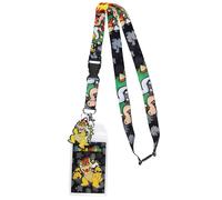 Cordon porte-badge Nintendo Super Mario Bowser avec autocollant de collection et pendentif en métal de 5,1 cm