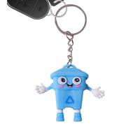 cordon | Porte-clés poubelle de sac - Poubelle Drôle de porte-clés - Pour porte-monnaie portefeuille bagages téléphone portable camion voiture voyage maison vacances, bleu, Siehe Beschreibung
