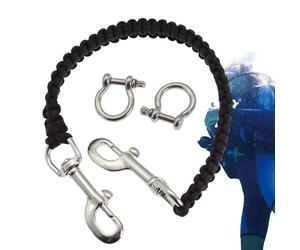 Cordon pour Appareil Photo sous- - Acier Inoxydable Robuste | Accessoire de plongée Cuba tressé à la Main à 7 noyaux | pour plongeurs, plongeurs, rétractable, libération Rapide