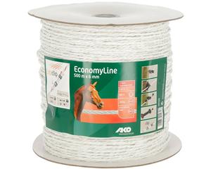 Cordon pour clôture acie inox Ako EconomyLine Blanc 6 mm