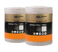 Cordon pour clôture Gallagher Vidoflex 9 TurboLine Plus (x2) Blanc 1000 m
