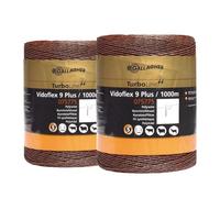 Cordon pour clôture Gallagher Vidoflex 9 TurboLine Plus (x2) Marron 1000 m