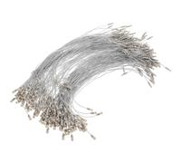 Cordon pour Étiquette 20cm de Vêtement 200 Pièces | Attaches pour Étiquettes Volantes, Format Compact et Délicat, Rangement Facile, sans Outil Spécial, Argenté