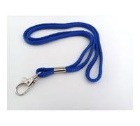 Cordon pour sifflet ou badge avec mousqueton - 90 cm - Bleu