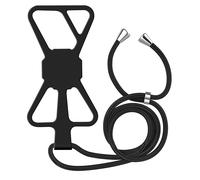 Cordon pour Smartphone avec Accroche Silicone Lanière Nylon Tressé Noir