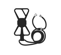 Cordon pour Smartphone avec Accroche Silicone Lanière Nylon Tressé Noir