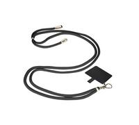 Cordon pour Smartphone Nylon Tressé 80cm Réglable Accroche Universelle Noir