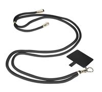 Cordon pour Smartphone Nylon Tressé 80cm Réglable Accroche Universelle Noir