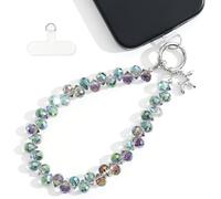 Cordon pour téléphone avec perles en cristal et bracelet poignet avec languette de maintien sécurisé, pendentif chien en forme de ballon en gelée, mains libres pour femmes, cadeau de Saint Valentin