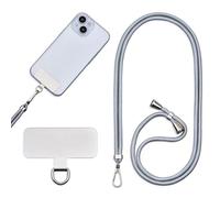 Cordon pour téléphone portable, sangle universelle, autocollants métalliques pour téléphones portables, cordes réglables, sangles ou sangles pour libérer les mains., argent métallique, Taille Unique