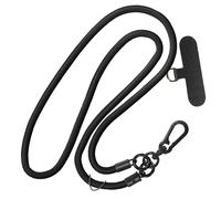 Cordon pour Téléphone Tour de Cou 60cm Attache Universelle Noir
