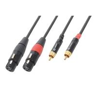 Cordon professionnel PD Connex - 2x XLR femelle / 2x RCA mâle - 3m