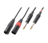 Cordon professionnel PD Connex - 2x XLR mâle / 2x jack 6,35 mâle mono - 3m