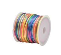 Cordon Queue de Rat satiné de 1,5 mm - Cordon en Nylon for nœuds Chinois, Fabrication de Bijoux et Garnitures - 24 mètres(Multi-Colors)