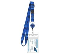 Cordon rétractable avec porte-carte - Résistant à l'eau - Porte-badge rétractable avec lanière amovible - Porte-badge pour bateau de croisière