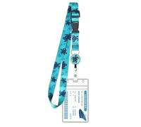 Cordon rétractable avec porte-carte - Résistant à l'eau - Porte-badge rétractable avec lanière amovible - Porte-badge pour bateau de croisière