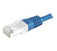 Cordon RJ45 catégorie 6 S/FTP bleu - 0,15 m