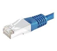 Cordon RJ45 catégorie 6 S/FTP bleu - 0,3 m