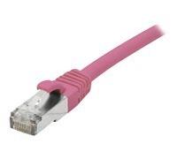 Cordon RJ45 catégorie 6A F/UTP LSOH snagless rose - 1,5 m