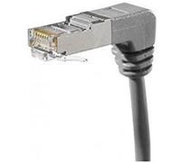 Cordon RJ45 catégorie 6A S/FTP coudé bas gris - 0,7 m G