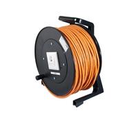 Cordon RJ45 catégorie 6A S/FTP LS0H orange - sur enrouleur 90 m