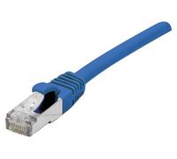 Cordon RJ45 catégorie 6 F/UTP PVC écologique snagless bleu certifié GRS - 0,15 m