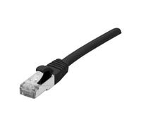 Cordon RJ45 CAT 6A S/FTP TPE écologique snagless noir certifié GRS - 1 m