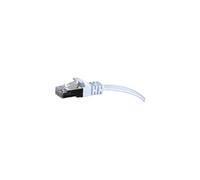 Cordon RJ45 plat catégorie 6 U/FTP snagless blanc - 1 m