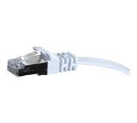 Cordon RJ45 plat catégorie 6 U/FTP snagless blanc - 3 m