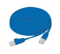Cordon RJ45 plat catégorie 6 U/FTP snagless bleu - 10 m