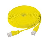 Cordon RJ45 plat catégorie 6 U/FTP snagless jaune - 3 m