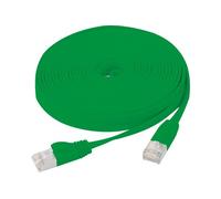 Cordon RJ45 plat catégorie 6 U/FTP snagless vert - 0,5 m