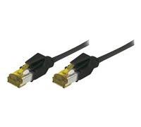 Cordon RJ45 sur câble catégorie 7 S/FTP LSOH snagless noir - 0,3 m