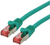 Roline - Cordon de raccordement - RJ-45 (M) pour RJ-45 (M) - 3 m - SFTP, PiMF - CAT 6 - sans halogène, moulé, bloqué - vert