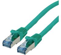Roline - Cordon de raccordement - RJ-45 (M) pour RJ-45 (M) - 15 m - SFTP, PiMF - CAT 6a - vert