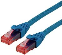 Roline - Cordon de raccordement - RJ-45 (M) pour RJ-45 (M) - 2 m - UTP - CAT 6 - sans halogène, moulé, bloqué - bleu