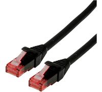 Cordon ROLINE UTP Cat.6, LSOH, Component Level, noir, 1 m