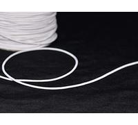 Cordon rond elastique - Blanc - ø 2mm souple - (au mètre)