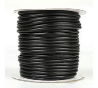 Cordon Rond en Coton ciré Noir de 2,5/3/3,5/4/5 mm, Cordon Rond en Fil ciré pour la Fabrication de Bijoux, 4 mm, 5 mètres, Couleur Noire