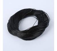 Cordon Rond en Cuir, Cordon en Cuir Multicolore for Bijoux, 1-8 mm, 2 m, for la création de Colliers et Bracelets(Black,8.0mm)