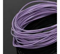 Cordon Rond en Cuir pour Bijoux, 5 m, 1 mm, pour Perles, Colliers, Bracelets, Accessoires de Bijoux DIY, Violet