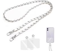 Cordon Sac À Main En Pu Cuir Aluminium Lanière Universelle Longue Dragone Anti-Perte Bandouliere Longue,Chaine Telephone Portable Tour Cou Avec 2 Patch Rechange De Plupart Des Smartphones.[K194]