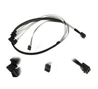 Cordon SAS MiniSAS SFF-8643 vers 4 ports SATA avec connecteur Sideband. Longueur 100cm SFF8643 SATA