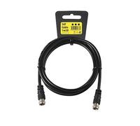 Cordon Satellite avec prise F pour TV Erard 1.5m Noir