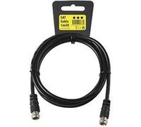 Cordon Satellite avec prise F pour TV Erard 1.5m Noir Noir G