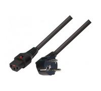 Cordon secteur a verrouillage noir - 3 m
