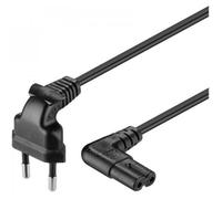 Goobay Cordon secteur bipolaire coudé 90° 3 m noir